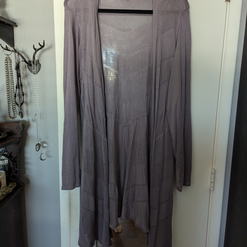 Torrid Lilac Mesh Cardigan